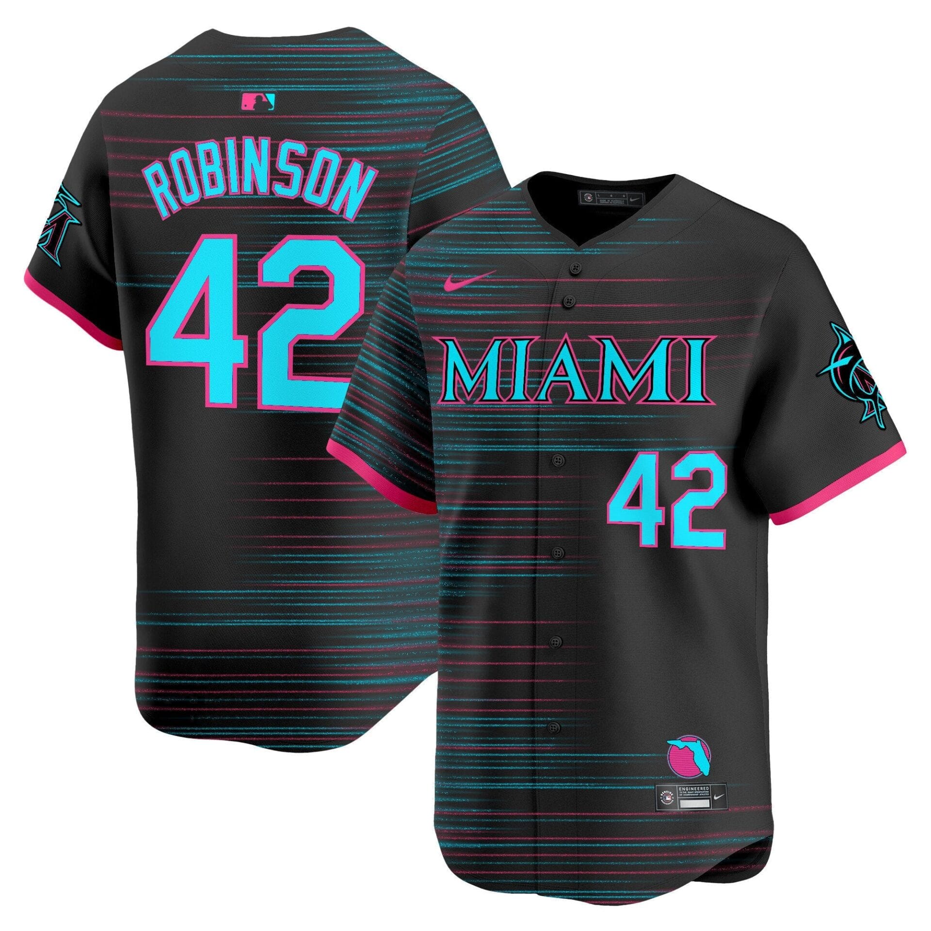 Miami Marlins 2025 City Connect Vapor Premier Limited Jersey - All Stitched - Image 5