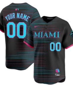 Miami Marlins 2025 City Connect Vapor Premier Limited Custom Jersey - All Stitched