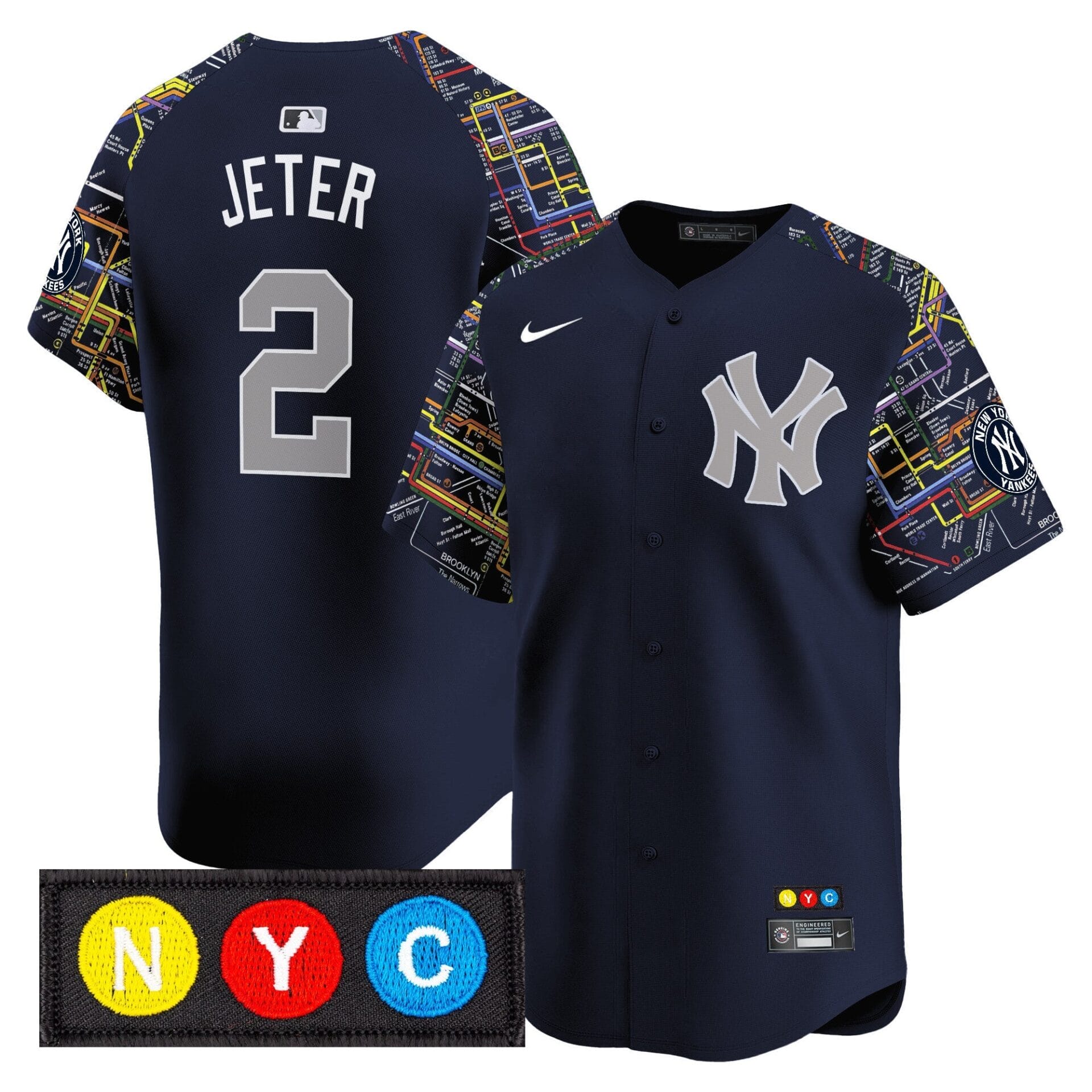 New York Yankees Subway Style Vapor Premier Limited Jersey - Stitched - Image 4