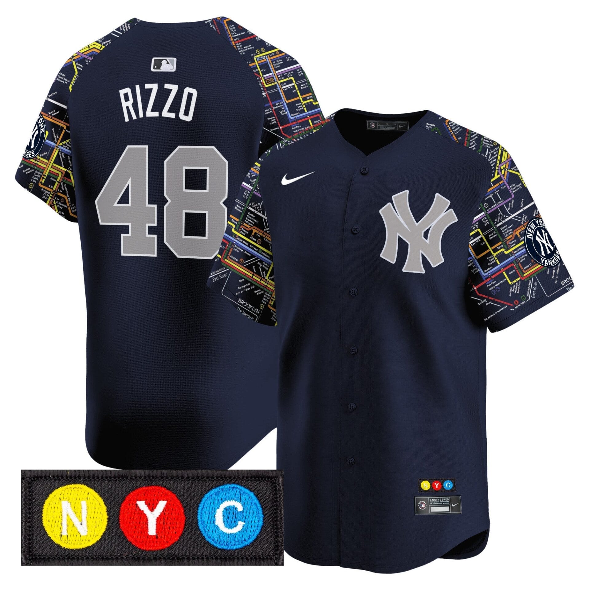 New York Yankees Subway Style Vapor Premier Limited Jersey - Stitched - Image 6