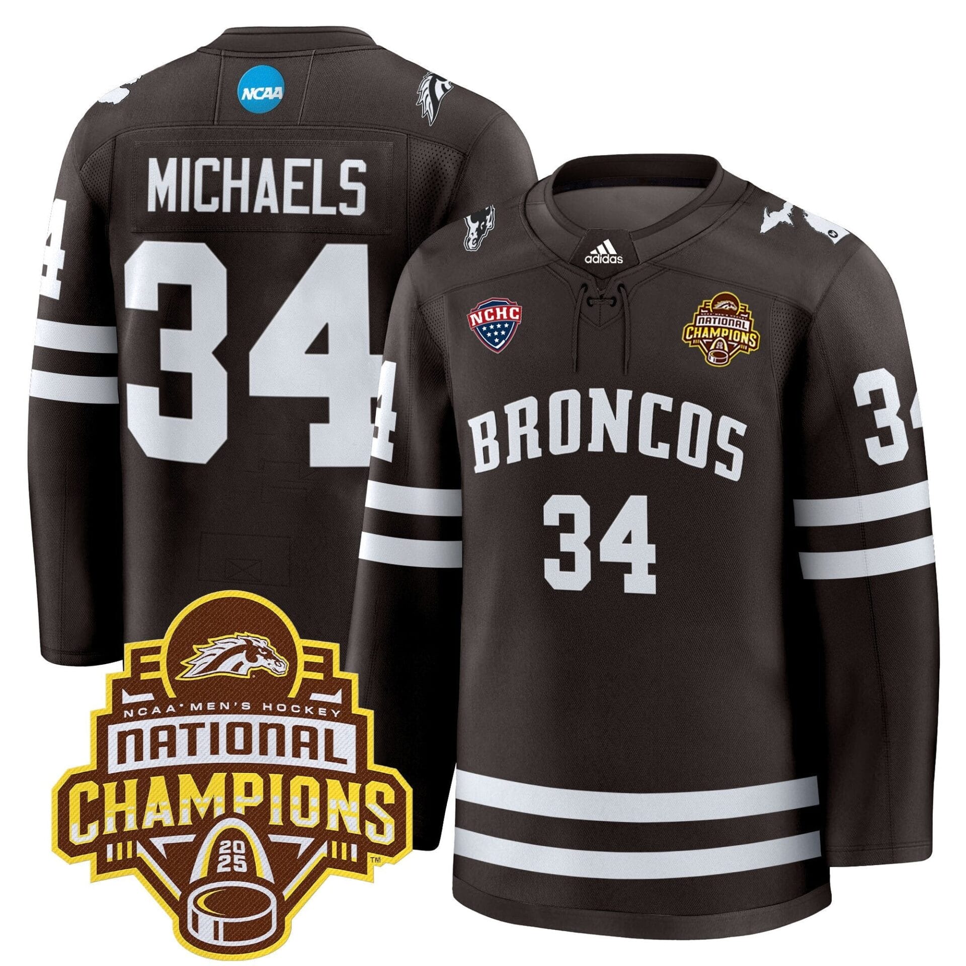 Western Michigan Broncos 2025 National Champions Patch Premium Jersey - All Stitched - Image 15