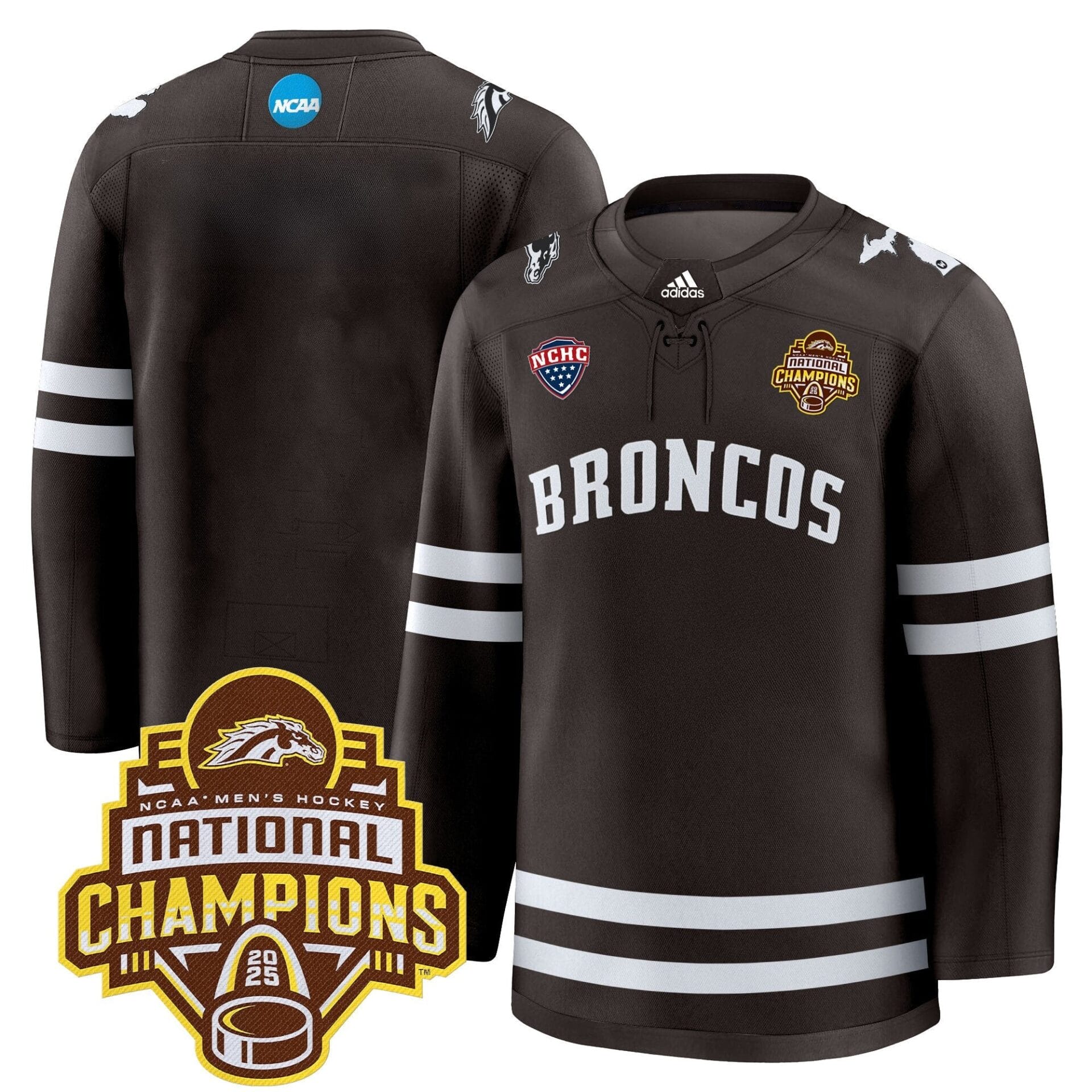 Western Michigan Broncos 2025 National Champions Patch Premium Jersey - All Stitched - Image 16