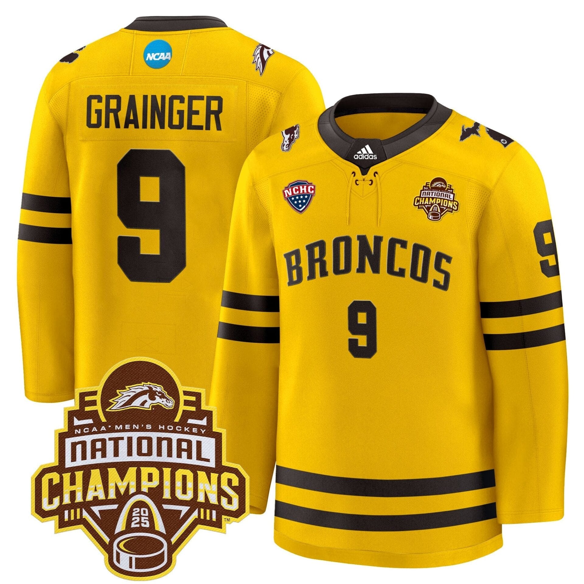 Western Michigan Broncos 2025 National Champions Patch Premium Jersey - All Stitched - Image 22