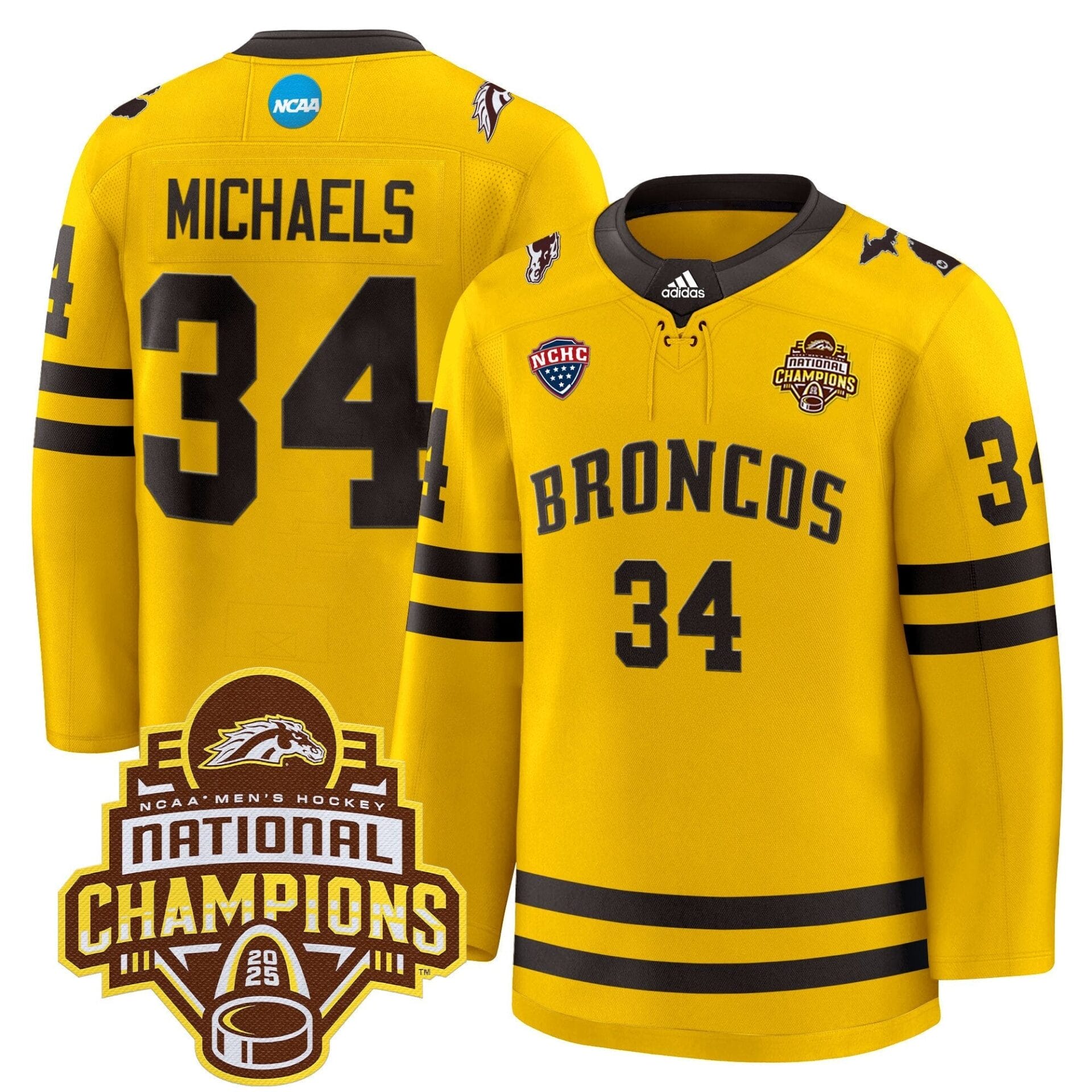 Western Michigan Broncos 2025 National Champions Patch Premium Jersey - All Stitched - Image 23
