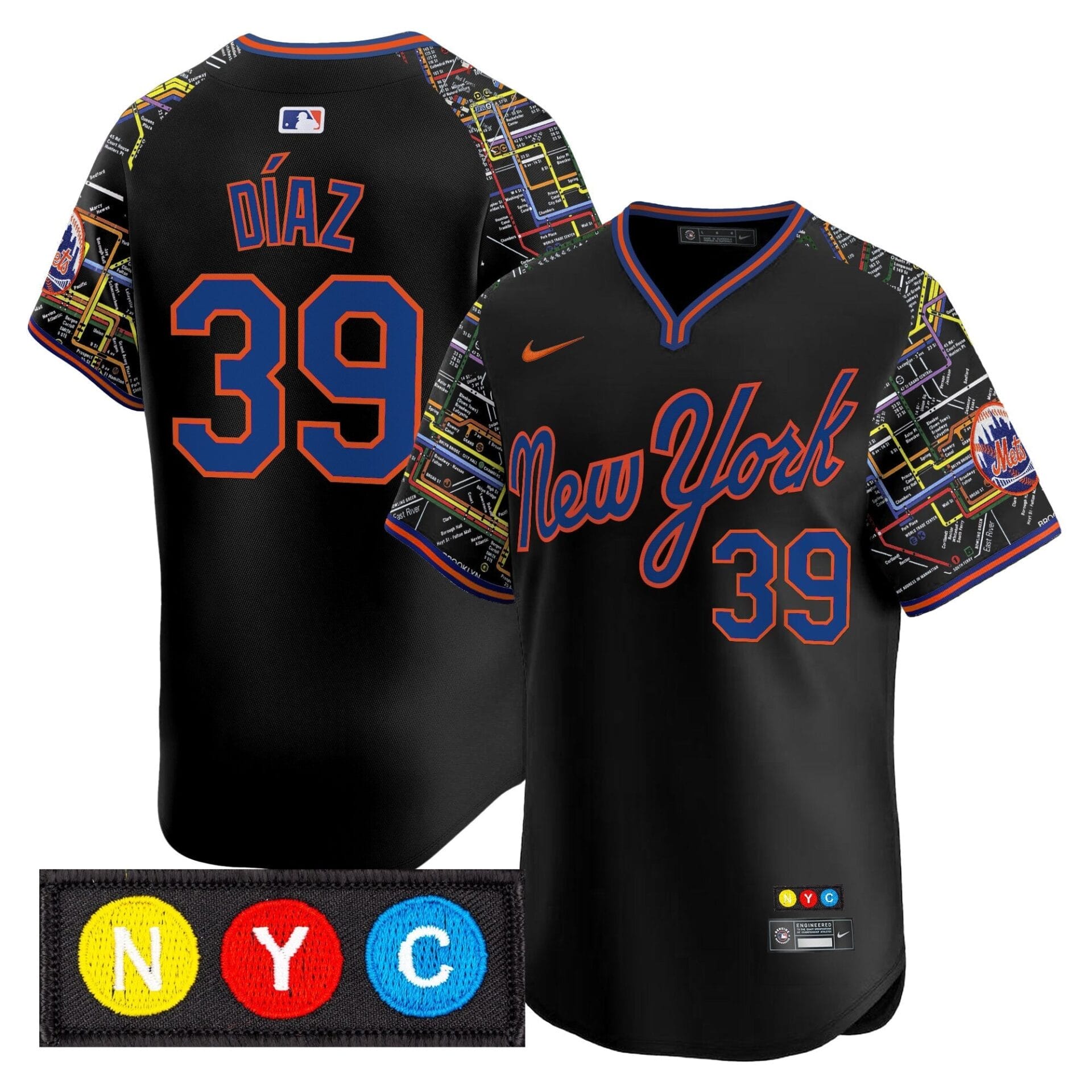 New York Mets Subway Style Vapor Premier Limited Jersey - Stitched - Image 25