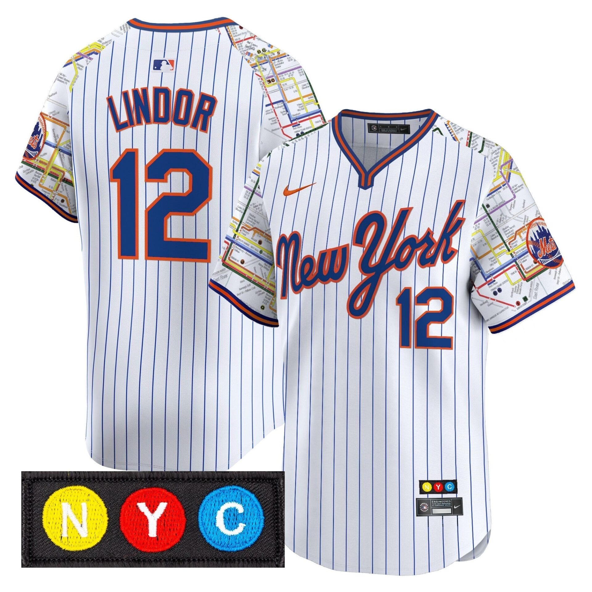 New York Mets Subway Style Vapor Premier Limited Jersey - Stitched - Image 11
