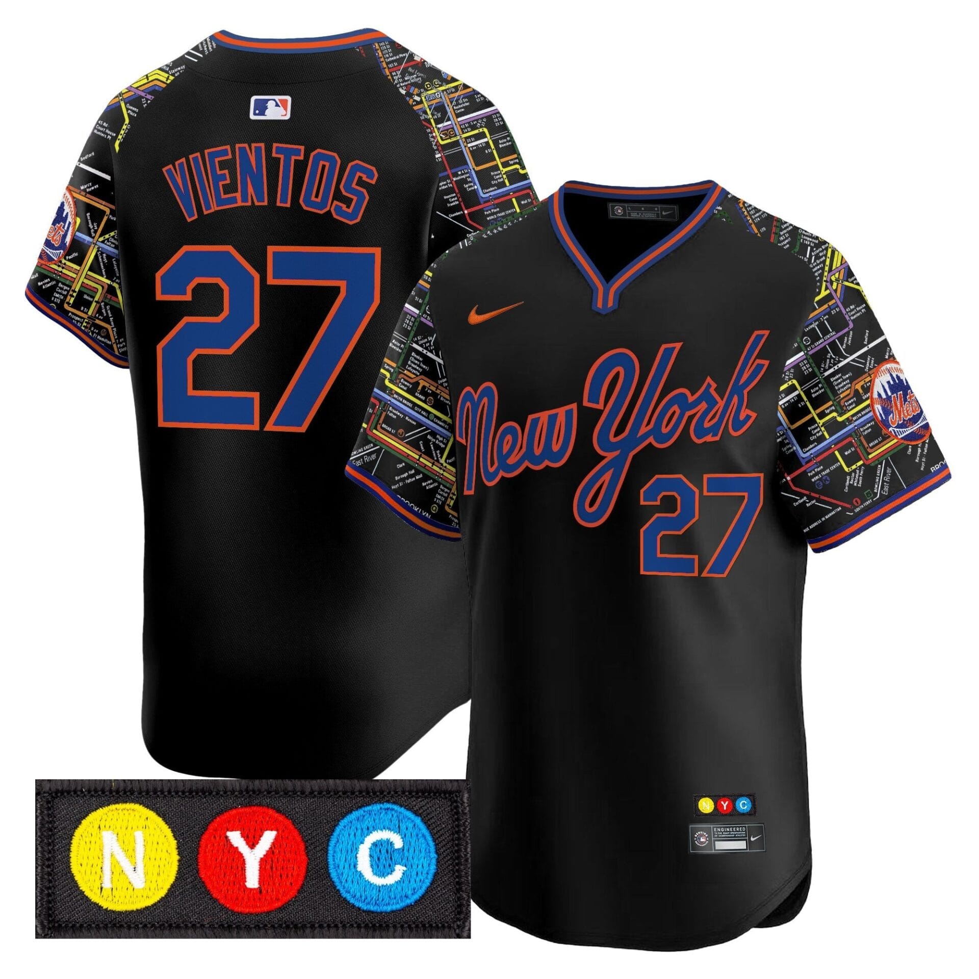 New York Mets Subway Style Vapor Premier Limited Jersey - Stitched - Image 26