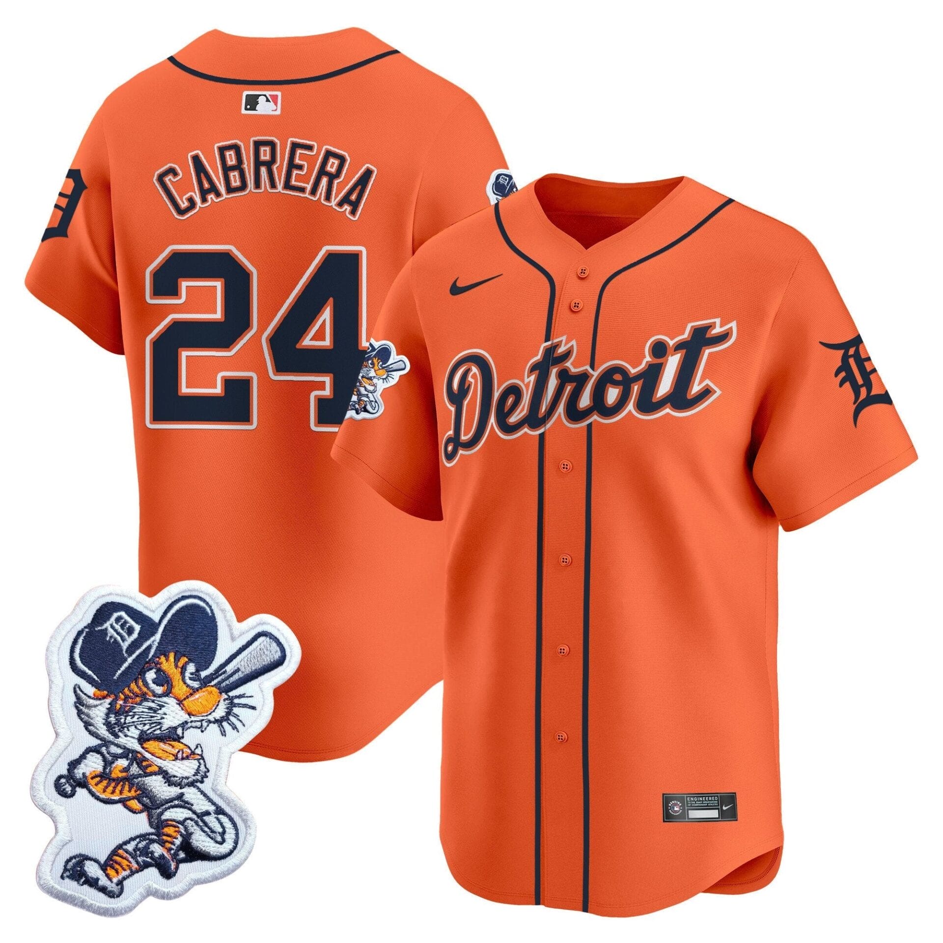 Detroit Tigers Paws Patch Vapor Premier Limited Jersey - All Stitched - Image 5