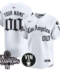 Alternative view of Dodgers 2025 LA Gothic Style Vapor Premier Limited Custom Jersey - All Stitched