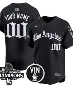 Dodgers 2025 LA Gothic Style Vapor Premier Limited Custom Jersey - All Stitched