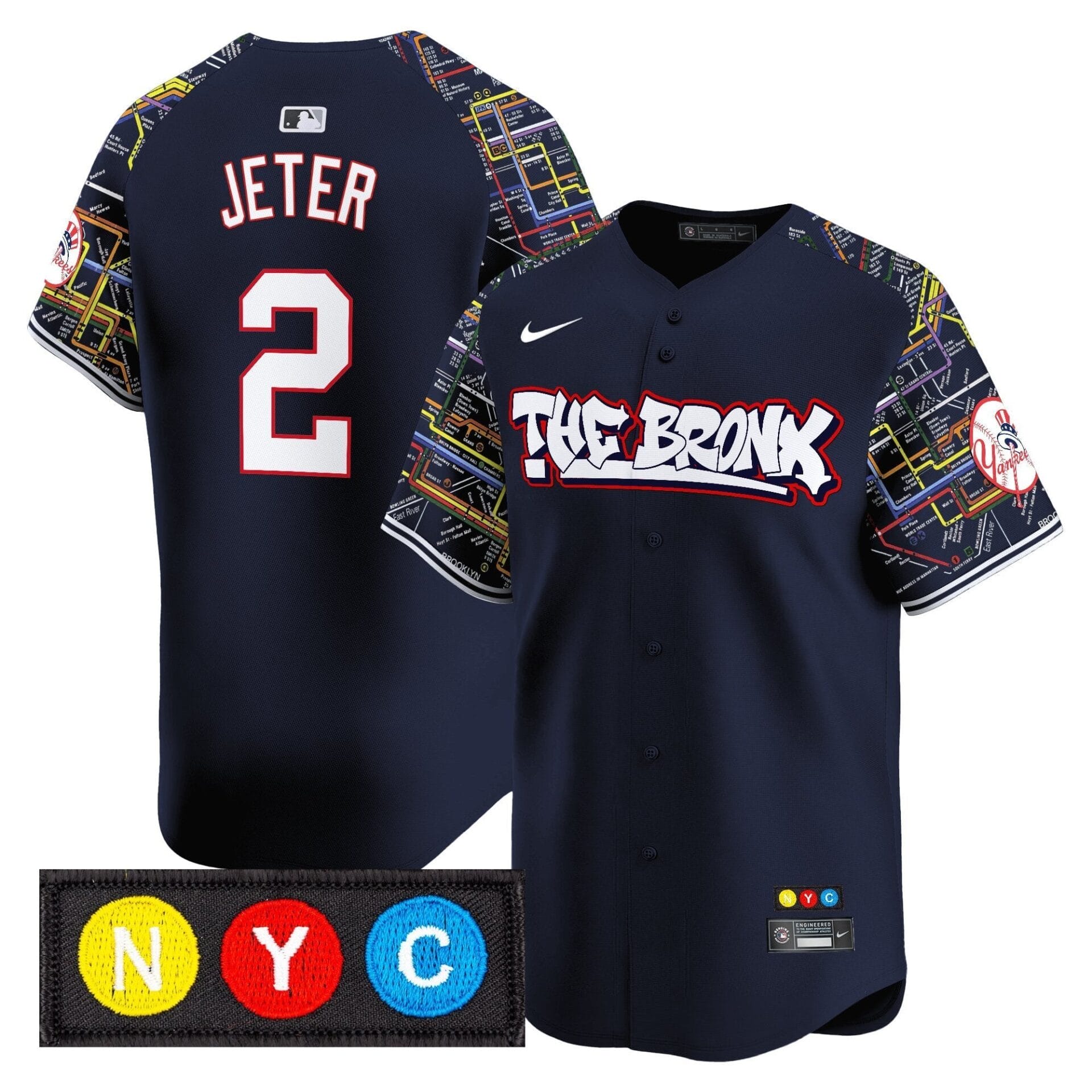 New York Yankees The Bronx Subway Style Vapor Premier Limited Jersey - Stitched - Image 4