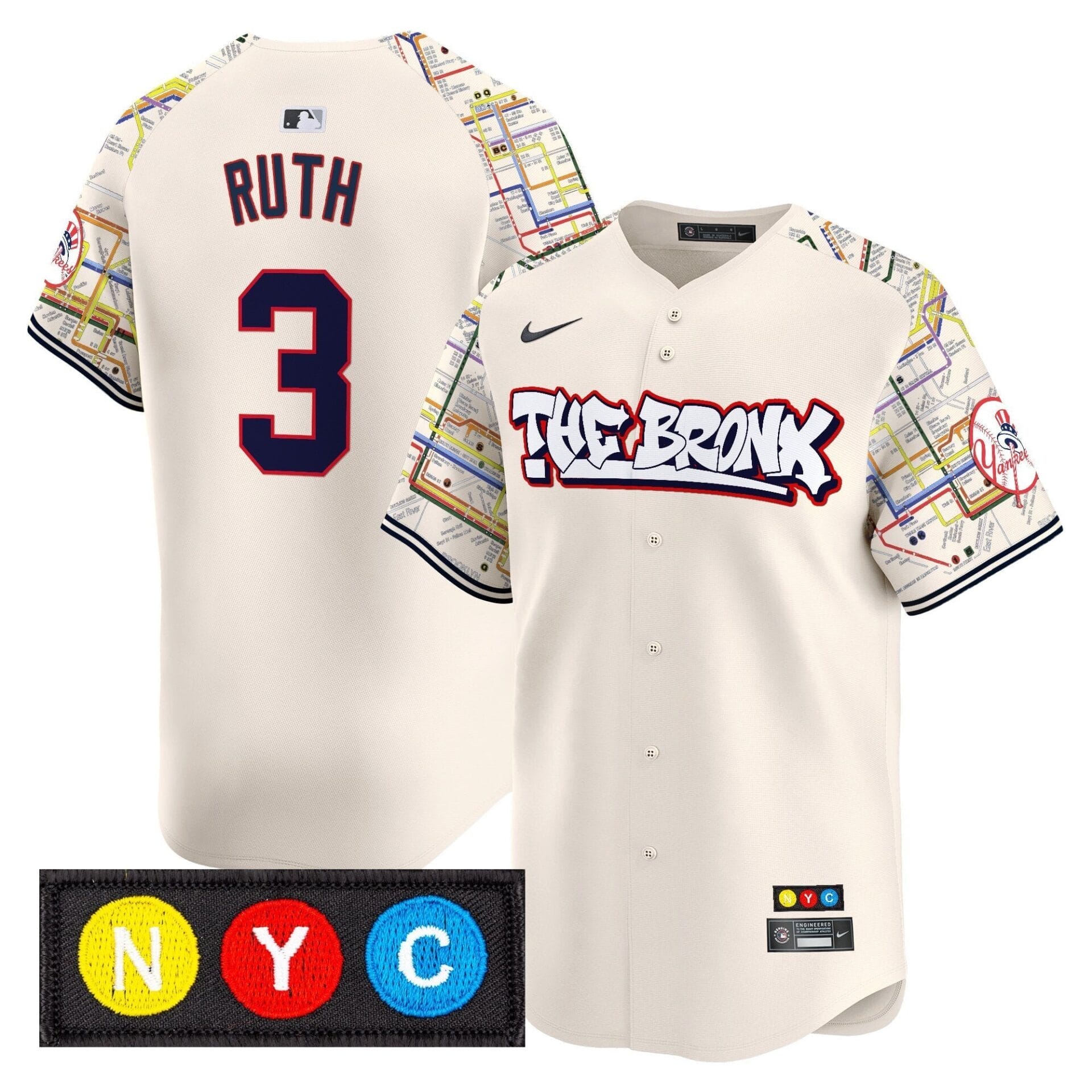 New York Yankees The Bronx Subway Style Vapor Premier Limited Jersey - Stitched - Image 19