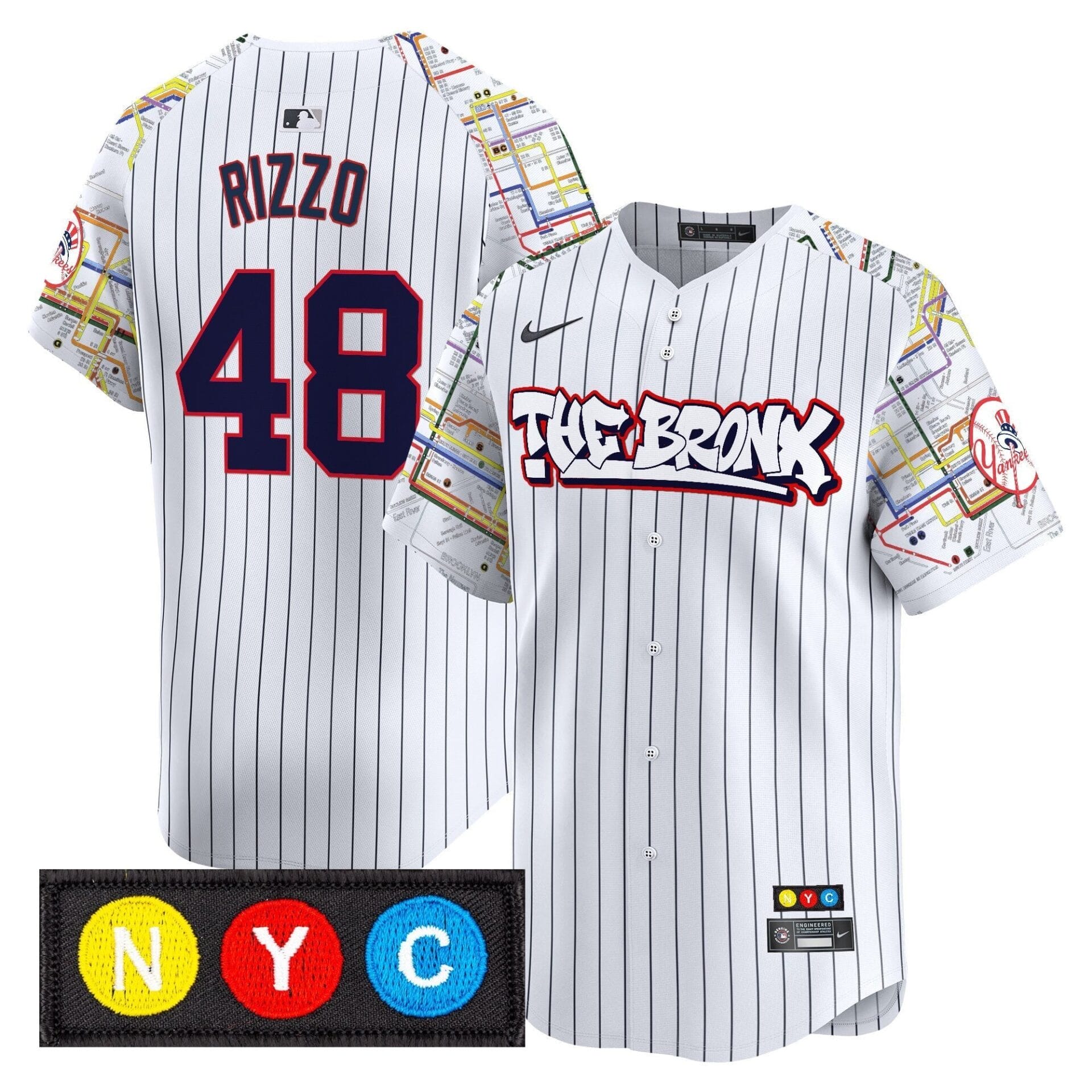 New York Yankees The Bronx Subway Style Vapor Premier Limited Jersey - Stitched - Image 30