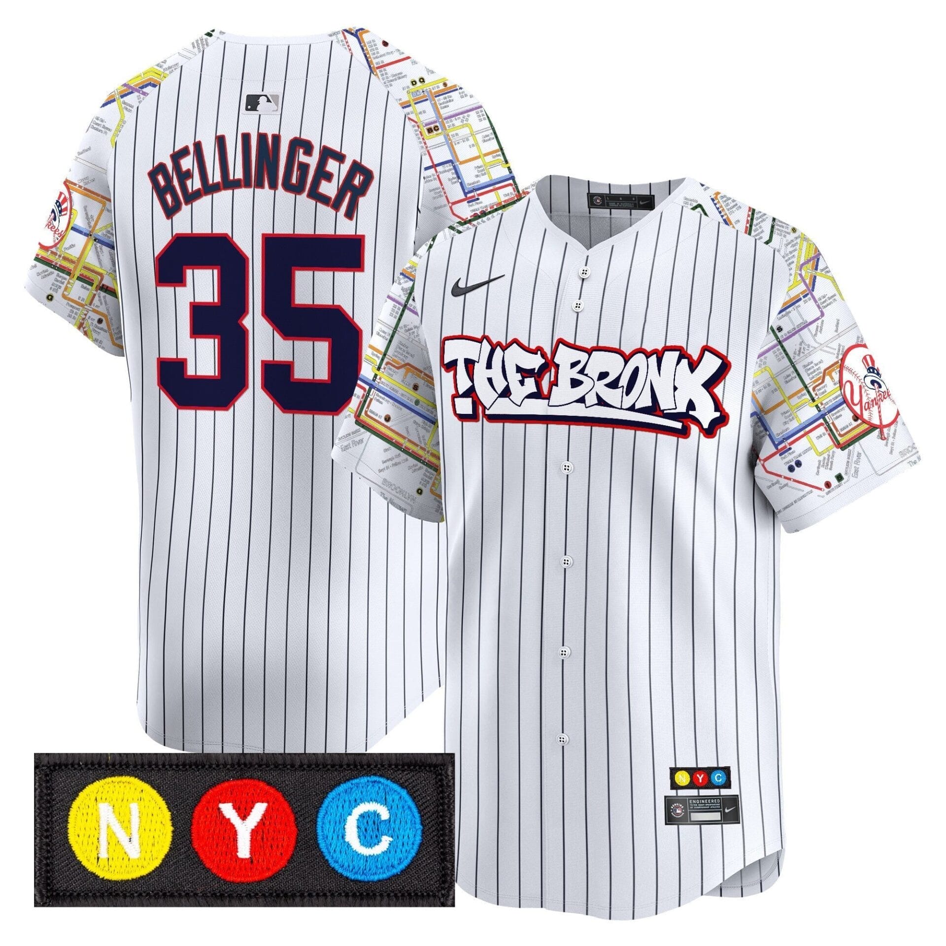 New York Yankees The Bronx Subway Style Vapor Premier Limited Jersey - Stitched - Image 31