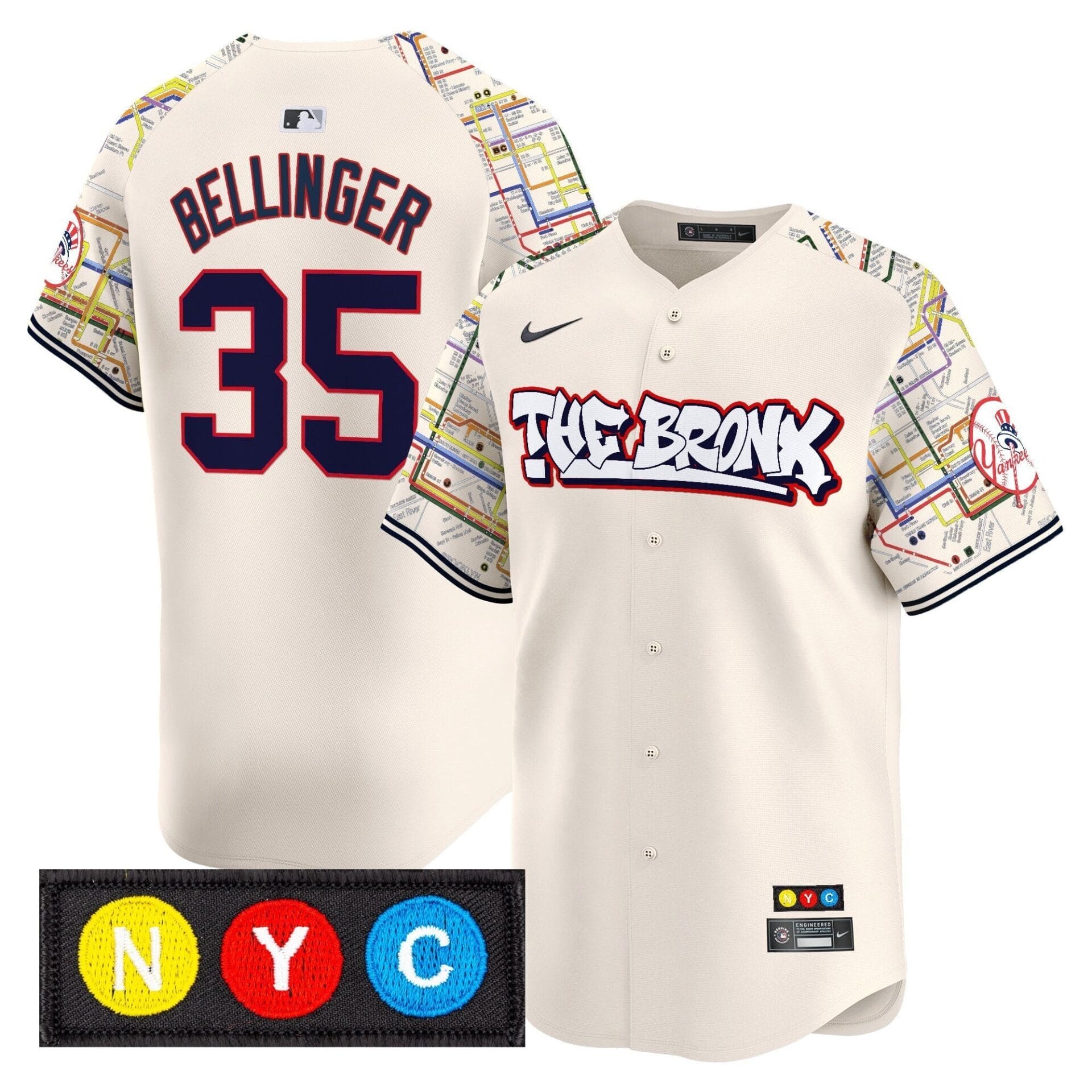 New York Yankees The Bronx Subway Style Vapor Premier Limited Jersey - Stitched - Image 23