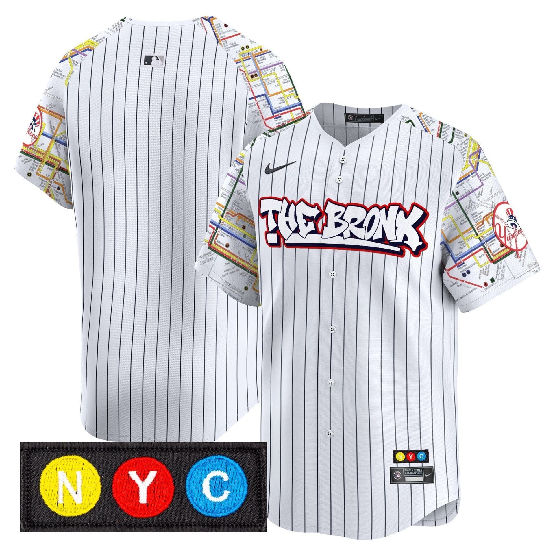 New York Yankees The Bronx Subway Style Vapor Premier Limited Jersey - Stitched - Image 32