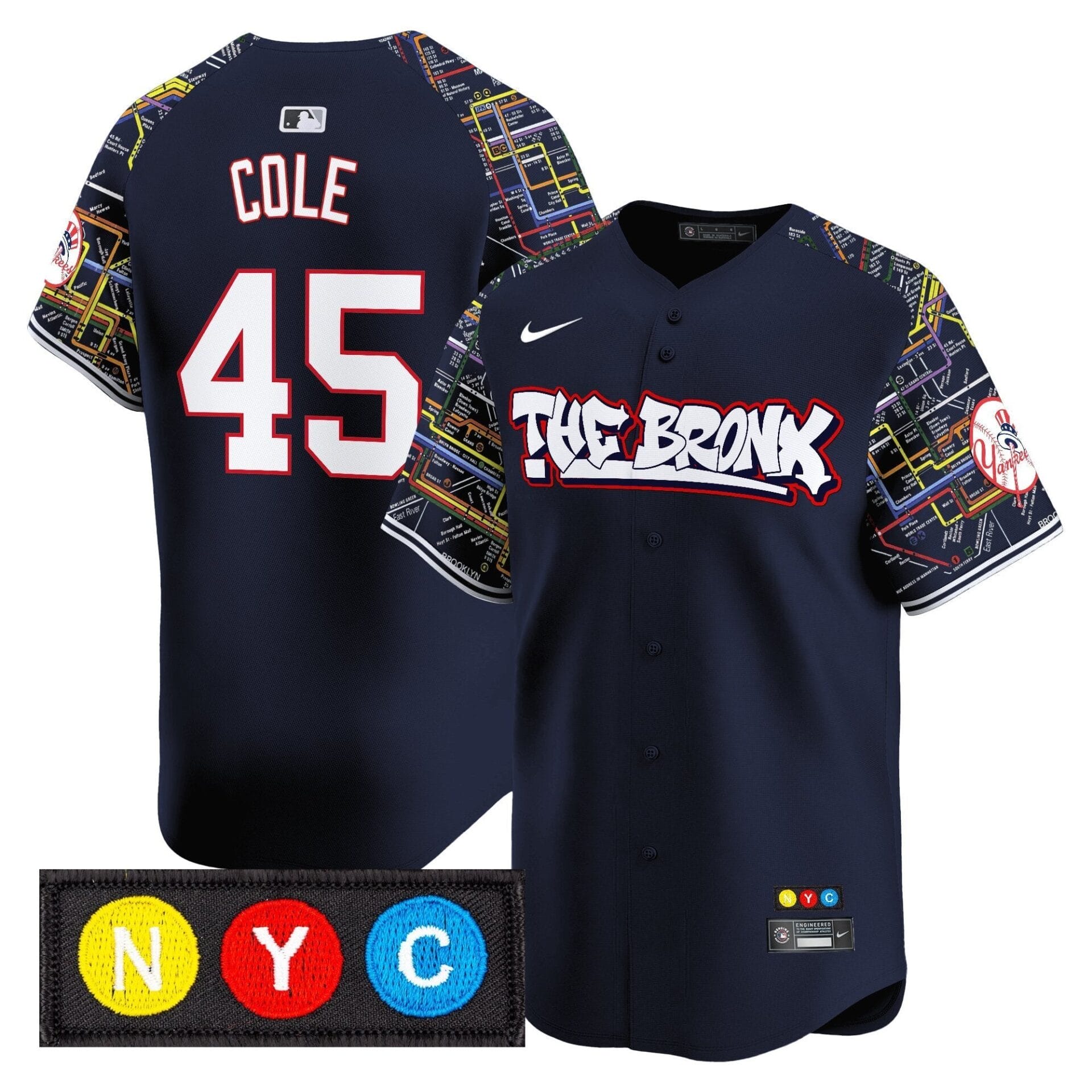 New York Yankees The Bronx Subway Style Vapor Premier Limited Jersey - Stitched - Image 5