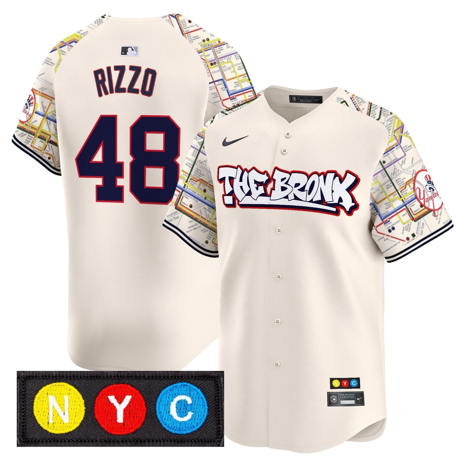 New York Yankees The Bronx Subway Style Vapor Premier Limited Jersey - Stitched - Image 22