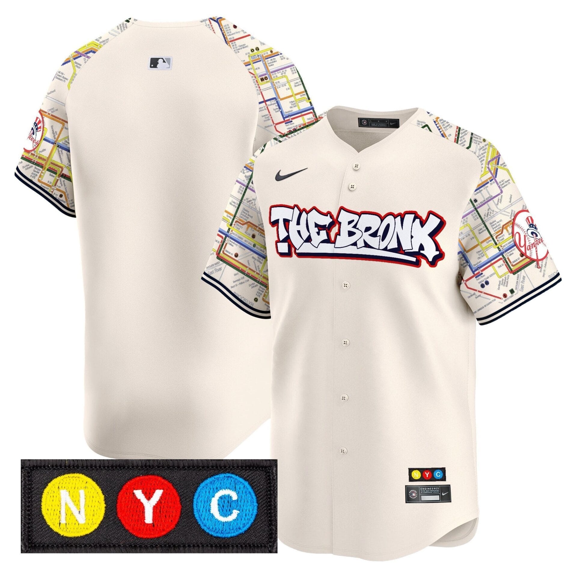 New York Yankees The Bronx Subway Style Vapor Premier Limited Jersey - Stitched - Image 24