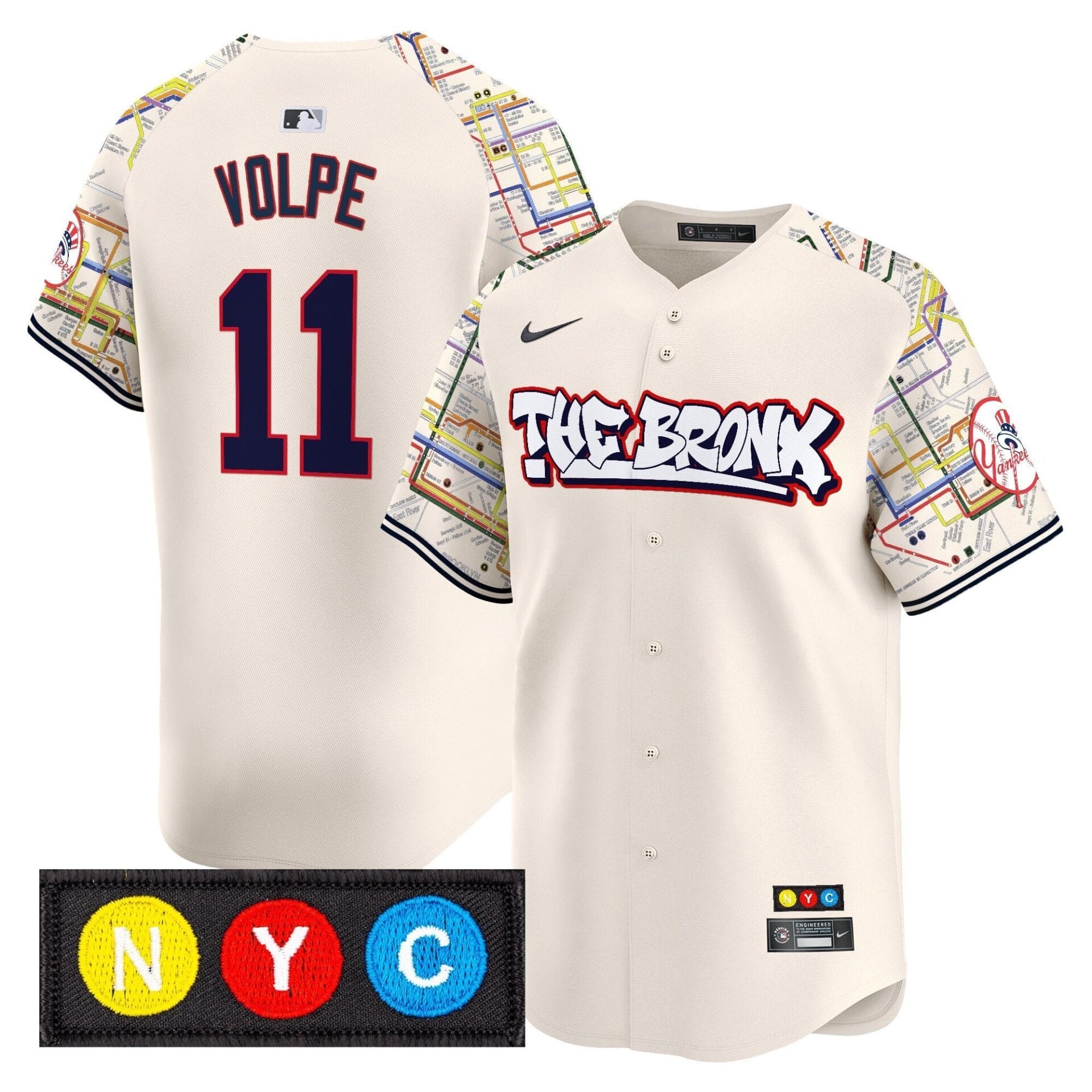 New York Yankees The Bronx Subway Style Vapor Premier Limited Jersey - Stitched - Image 18