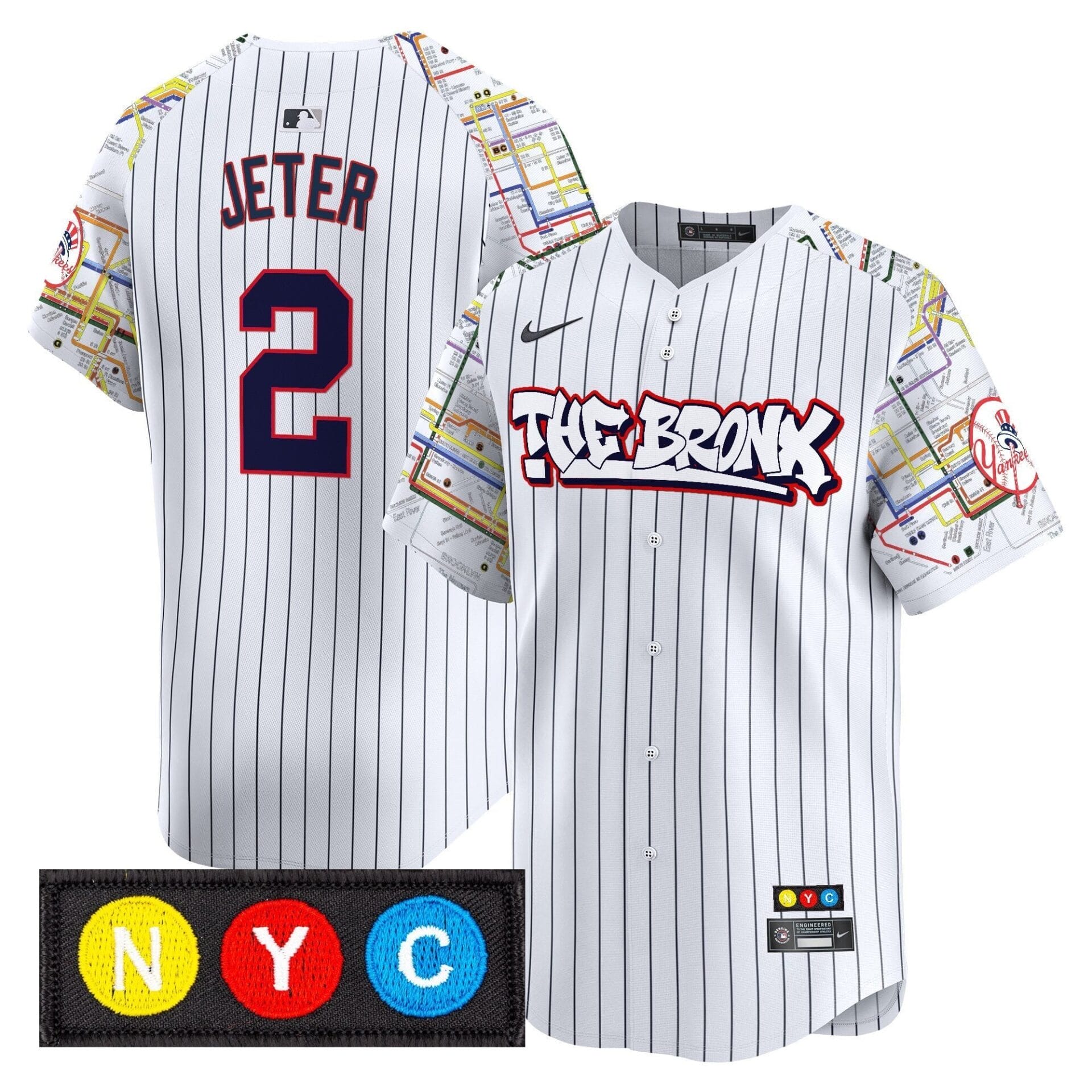 New York Yankees The Bronx Subway Style Vapor Premier Limited Jersey - Stitched - Image 28