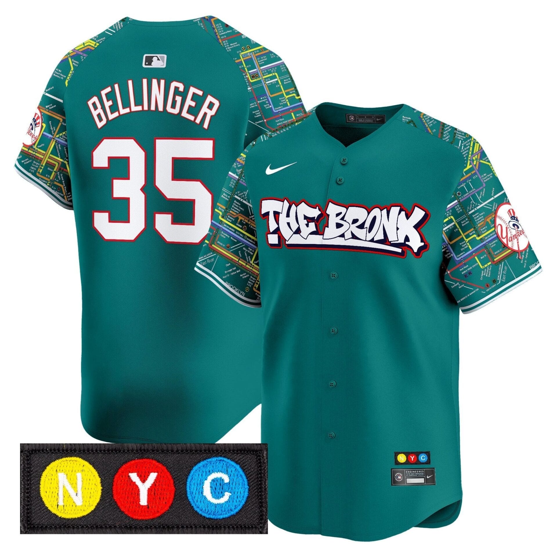 New York Yankees The Bronx Subway Style Vapor Premier Limited Jersey - Stitched - Image 15
