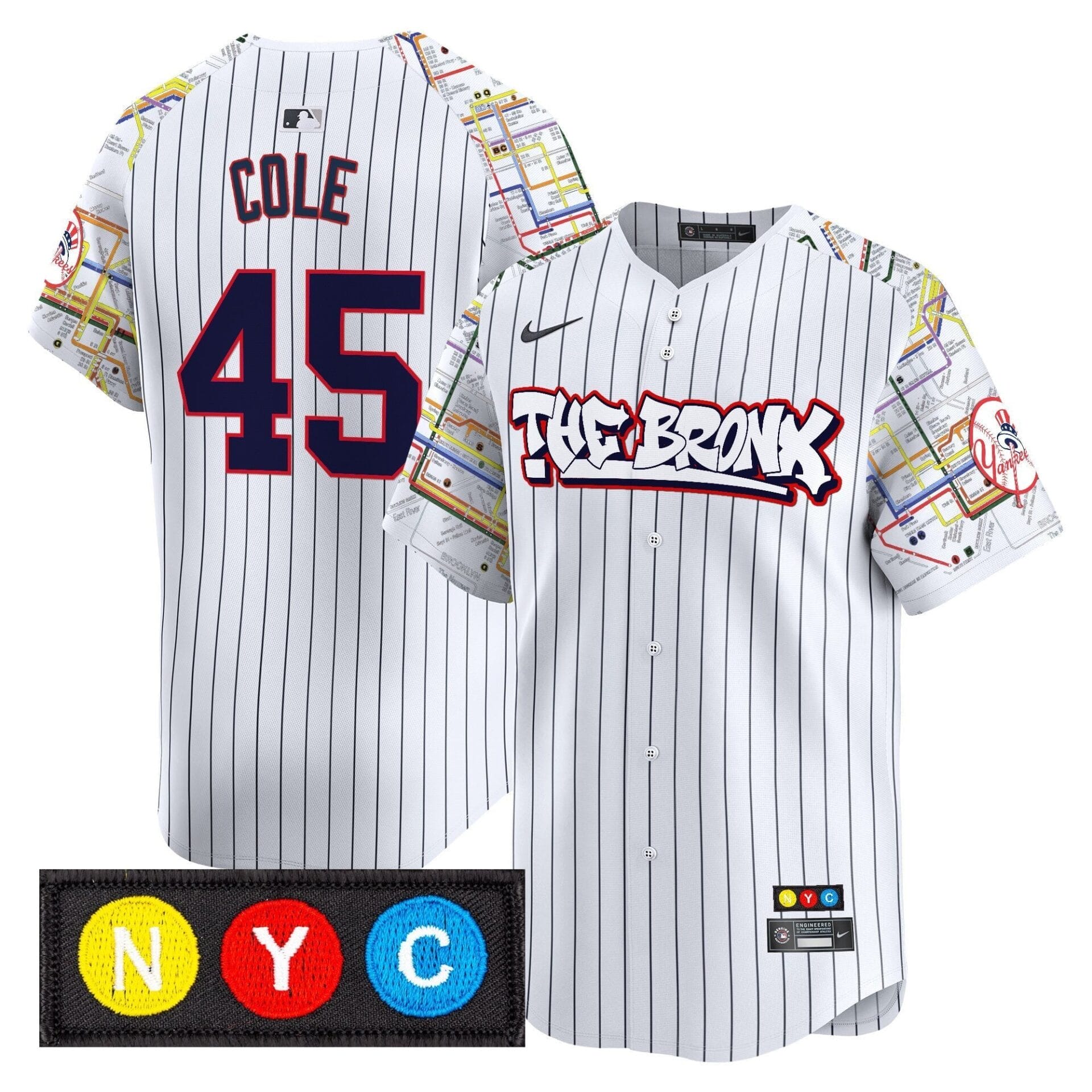 New York Yankees The Bronx Subway Style Vapor Premier Limited Jersey - Stitched - Image 29