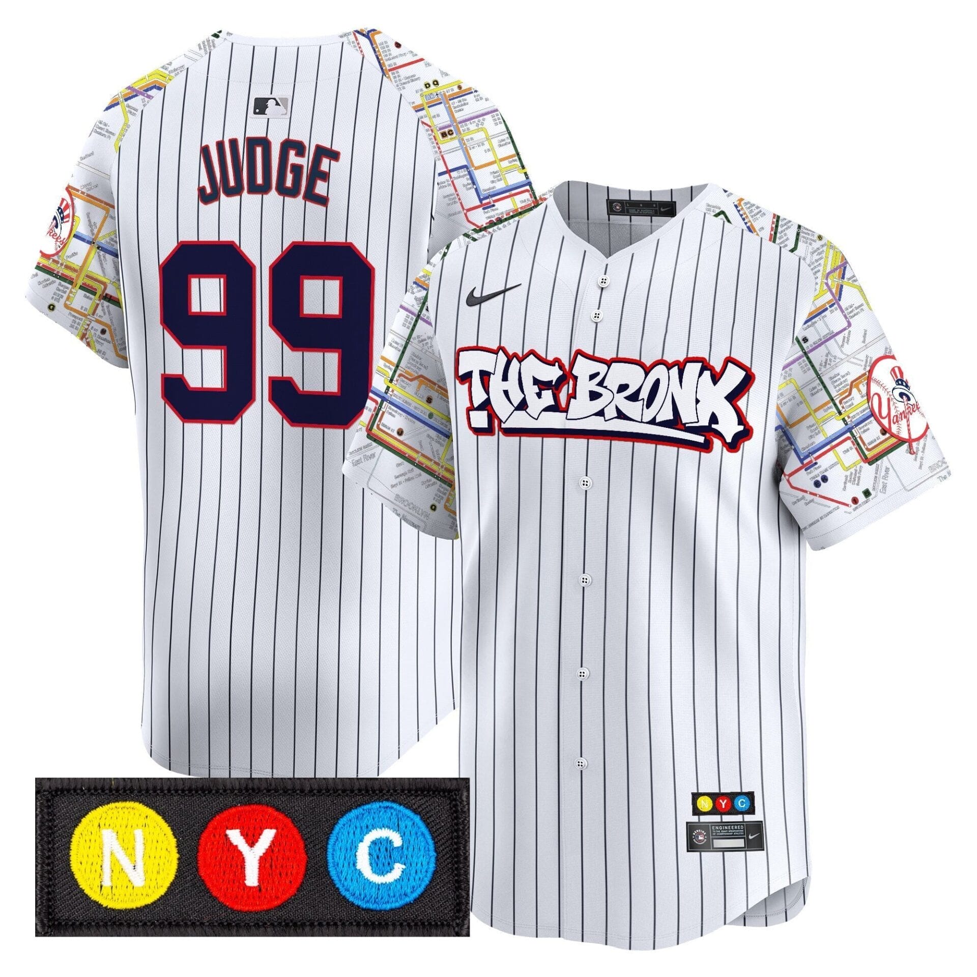 New York Yankees The Bronx Subway Style Vapor Premier Limited Jersey - Stitched - Image 25