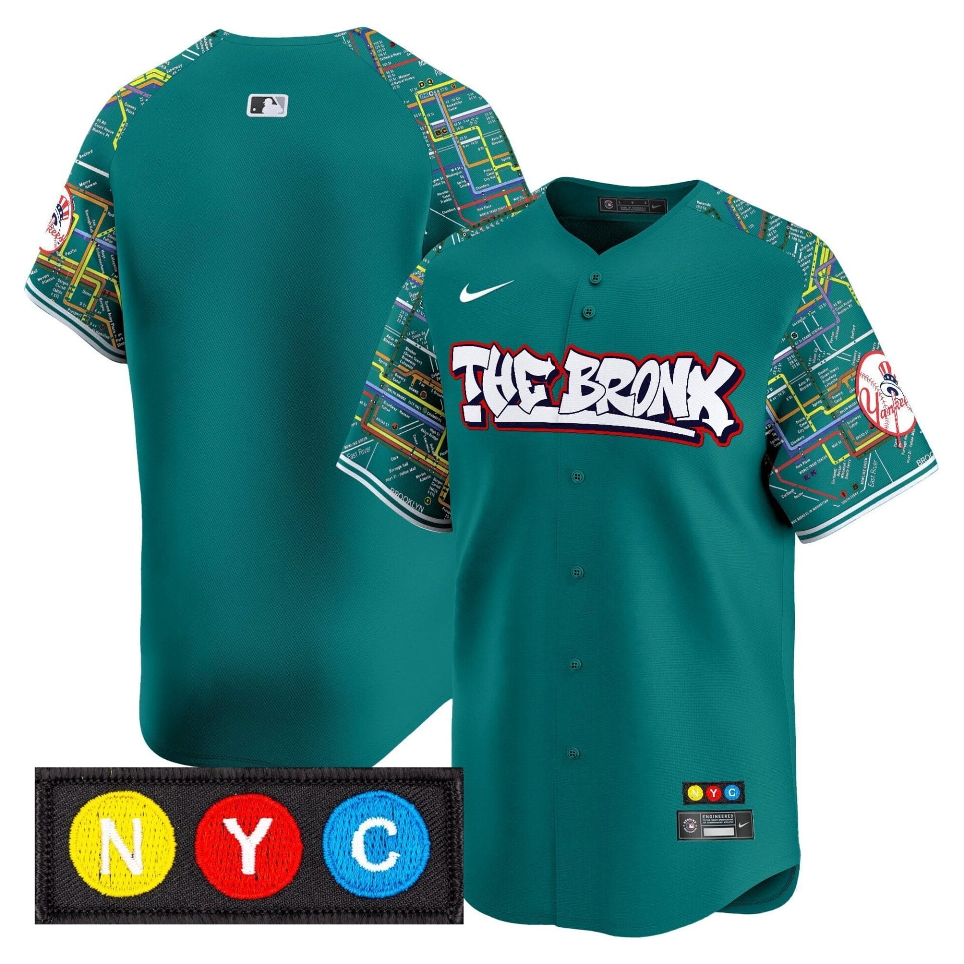 New York Yankees The Bronx Subway Style Vapor Premier Limited Jersey - Stitched - Image 16