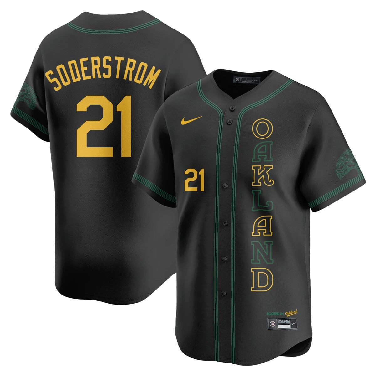 Oakland Athletics City Connect Concept Jersey - All Stitched - Image 19