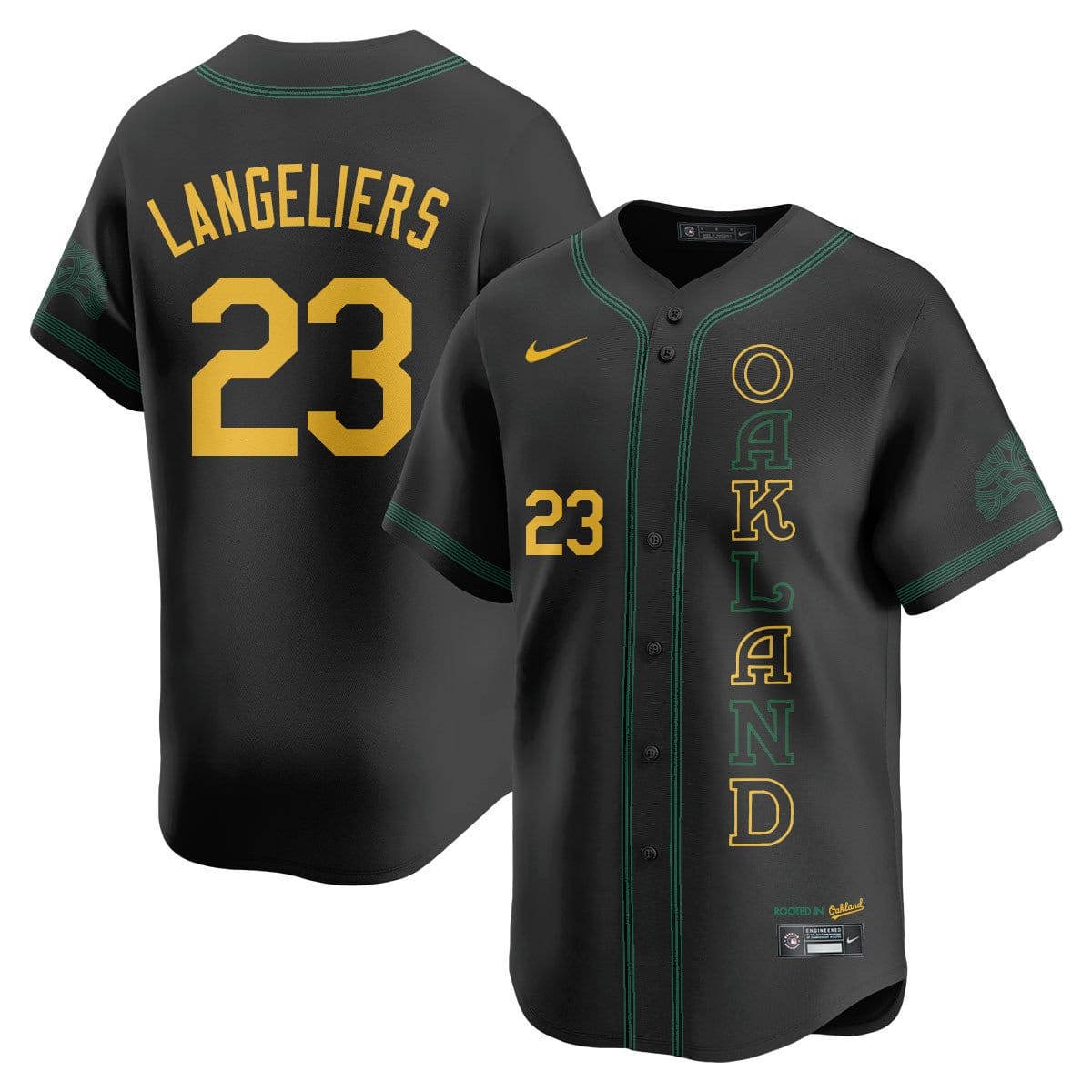 Oakland Athletics City Connect Concept Jersey - All Stitched - Image 25