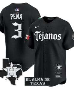 Alternative view of Houston Astros Mexico Tejano Barrio Style Vapor Premier Limited Jersey - All Stitched