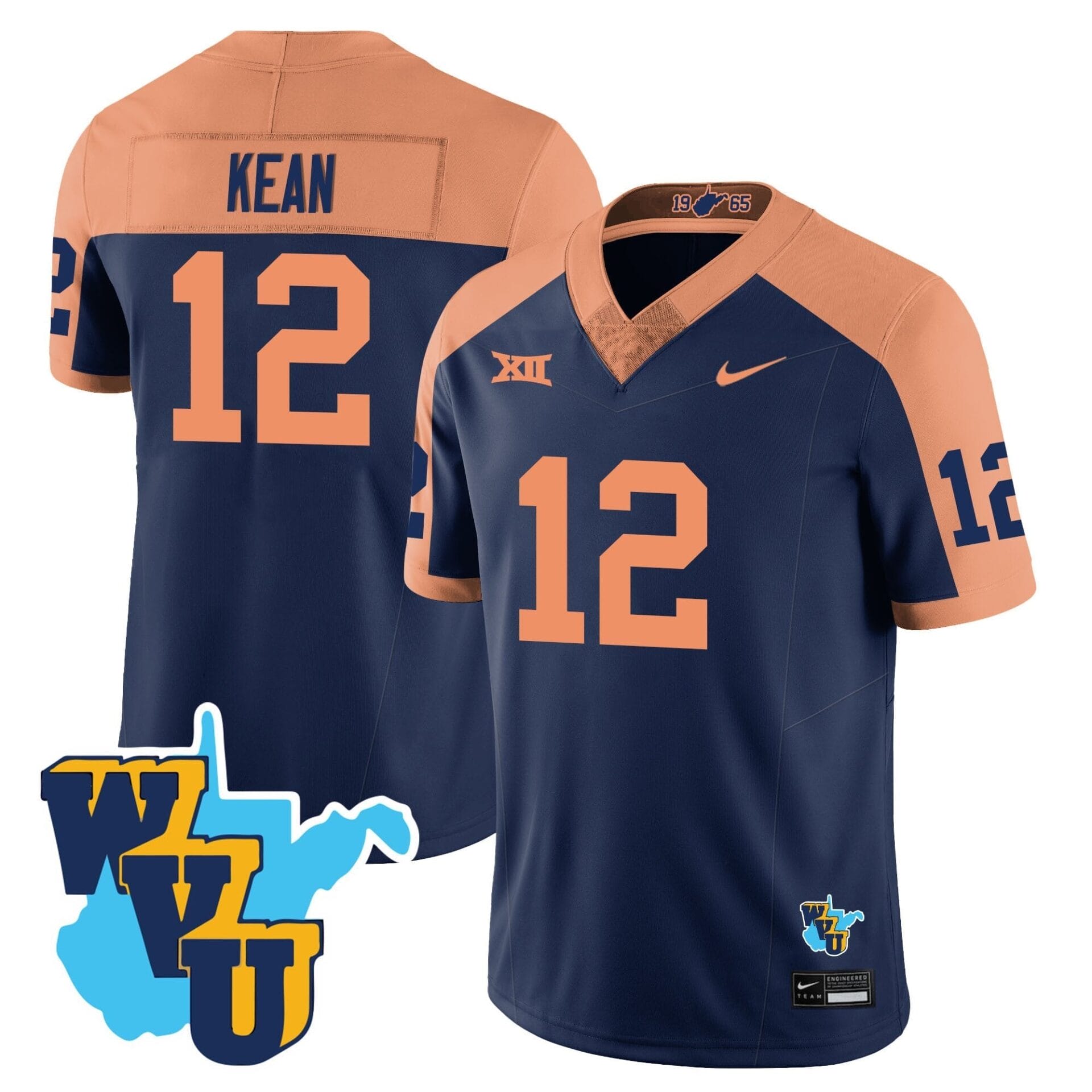 West Virginia Mountaineers 1965-2025 Throwback Jersey - All Stitched - Image 6