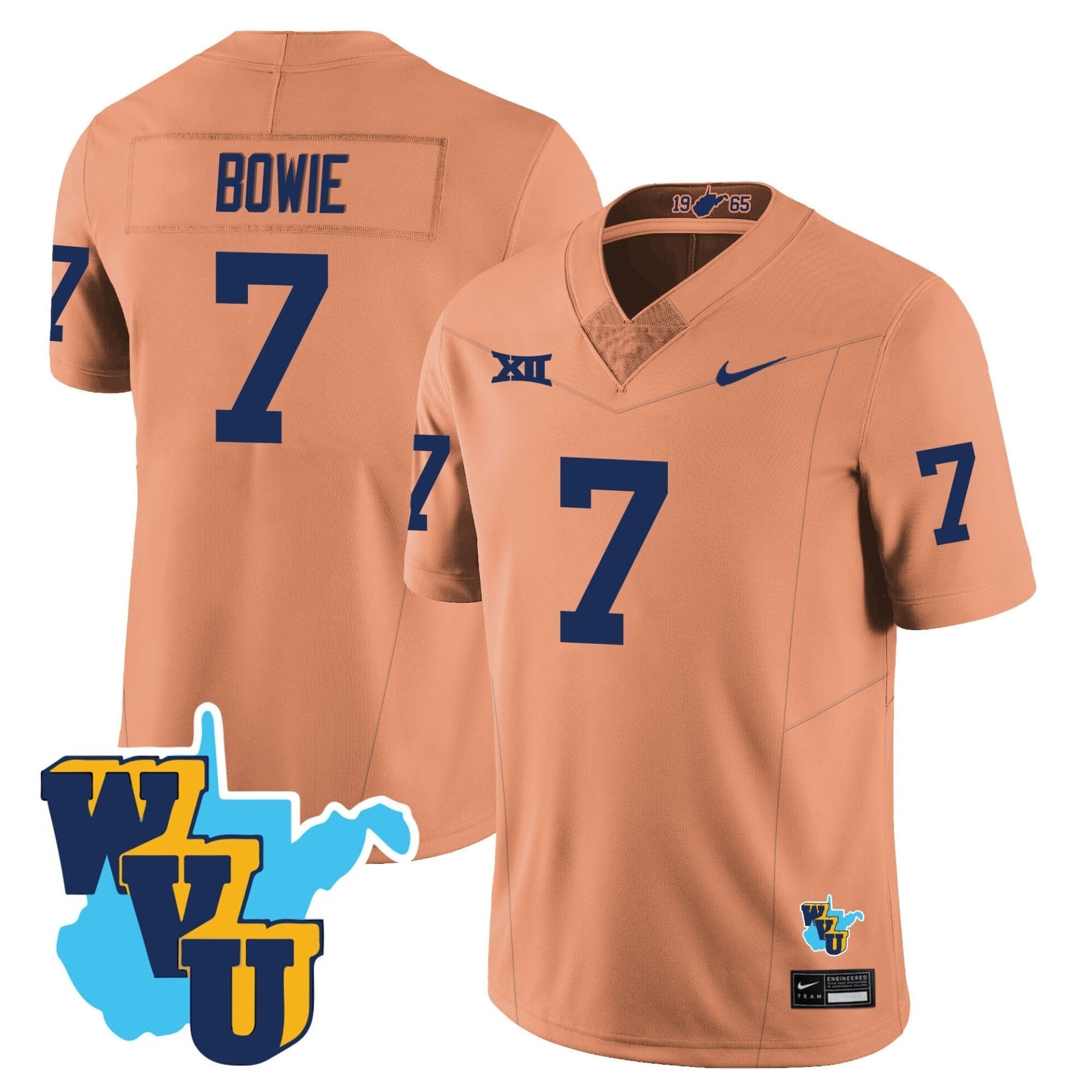 West Virginia Mountaineers 1965-2025 Throwback Jersey - All Stitched - Image 21