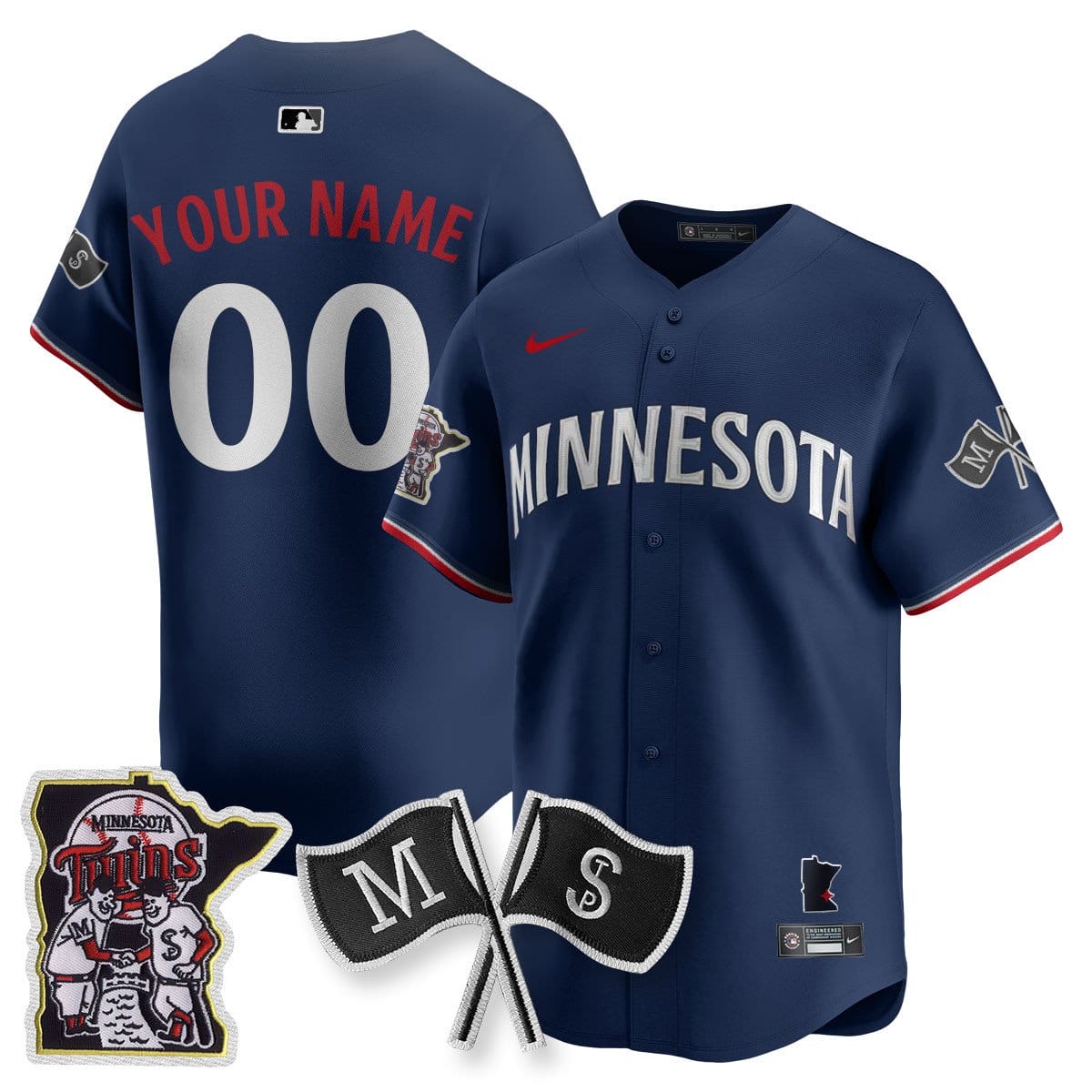 Custom Name/Gender Minnesota Twins Alternate Limited Jersey - All Stitched - Image 3