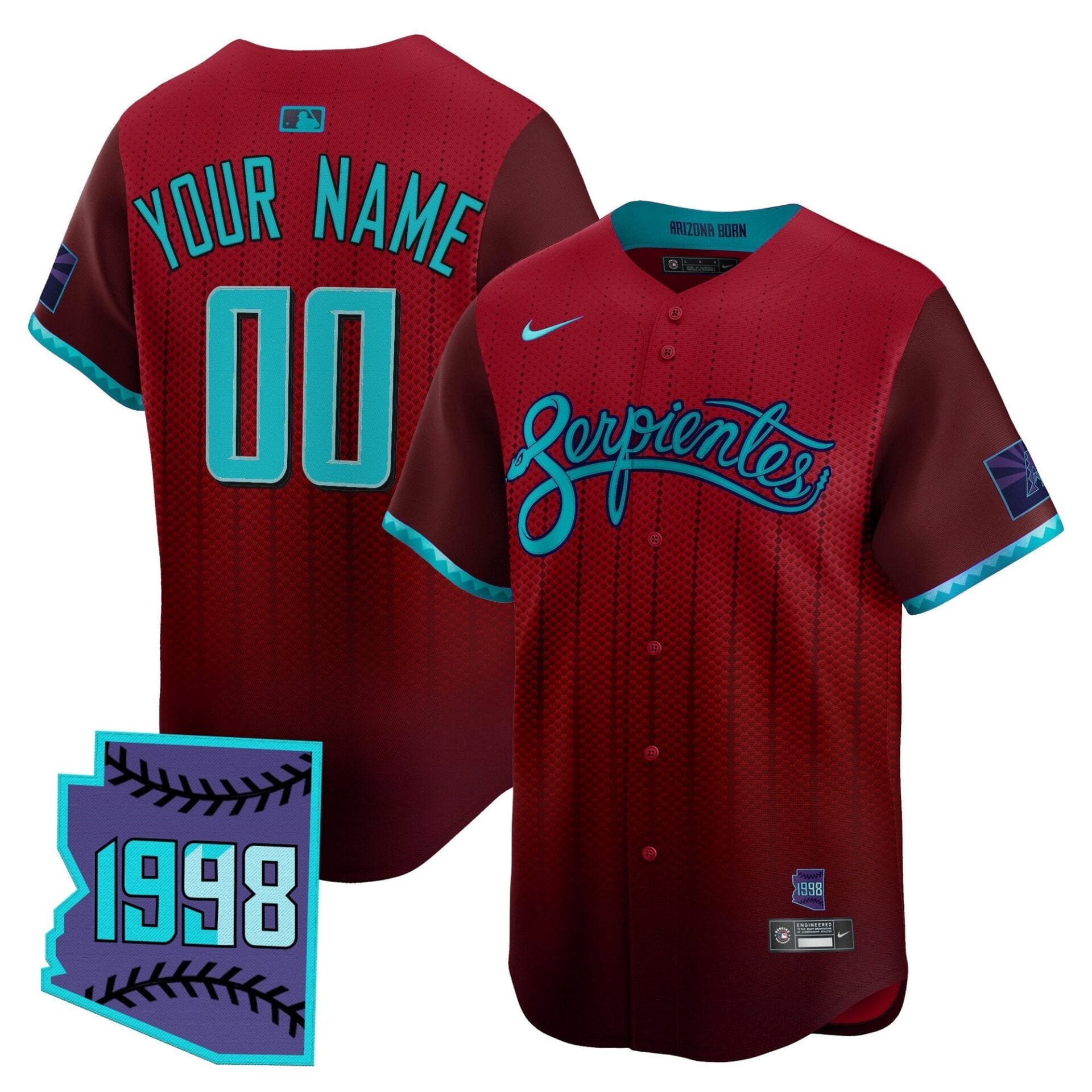 Arizona Diamondbacks 2025 City Connect Vapor Premier Limited Custom Jersey V2 - Stitched - Image 2
