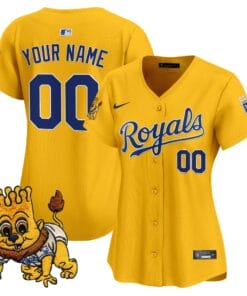 Alternative view of Kansas City Royals Sluggerrr Patch Vapor Premier Limited Custom Jersey - All Stitched