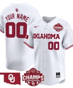 Alternative view of Oklahoma Sooners 2025 SEC Softball Conference Tournament Champions Patch Vapor Premier Limited Custom Jersey - All Stitched