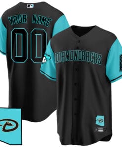 Arizona Diamondbacks Black Alternate Limited Custom Jersey - All Stitched