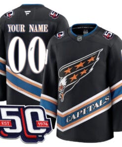 Alternative view of Washington Capitals 50th Anniversary Premium Custom Jersey - All Stitched