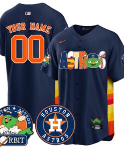 Alternative view of Houston Astros Orbit Vapor Premier Custom Jersey - All Stitched