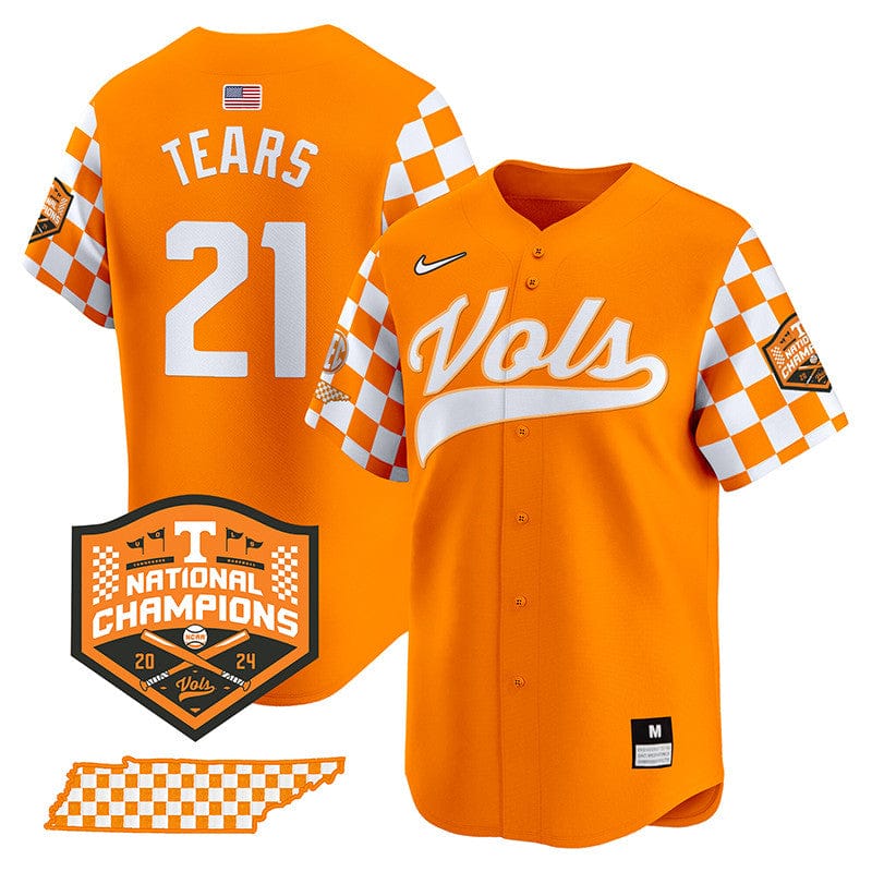 Tennessee Volunteers Checkerboard 2024 Champions Vapor Premier Limited Jersey - All Stitched - Image 25