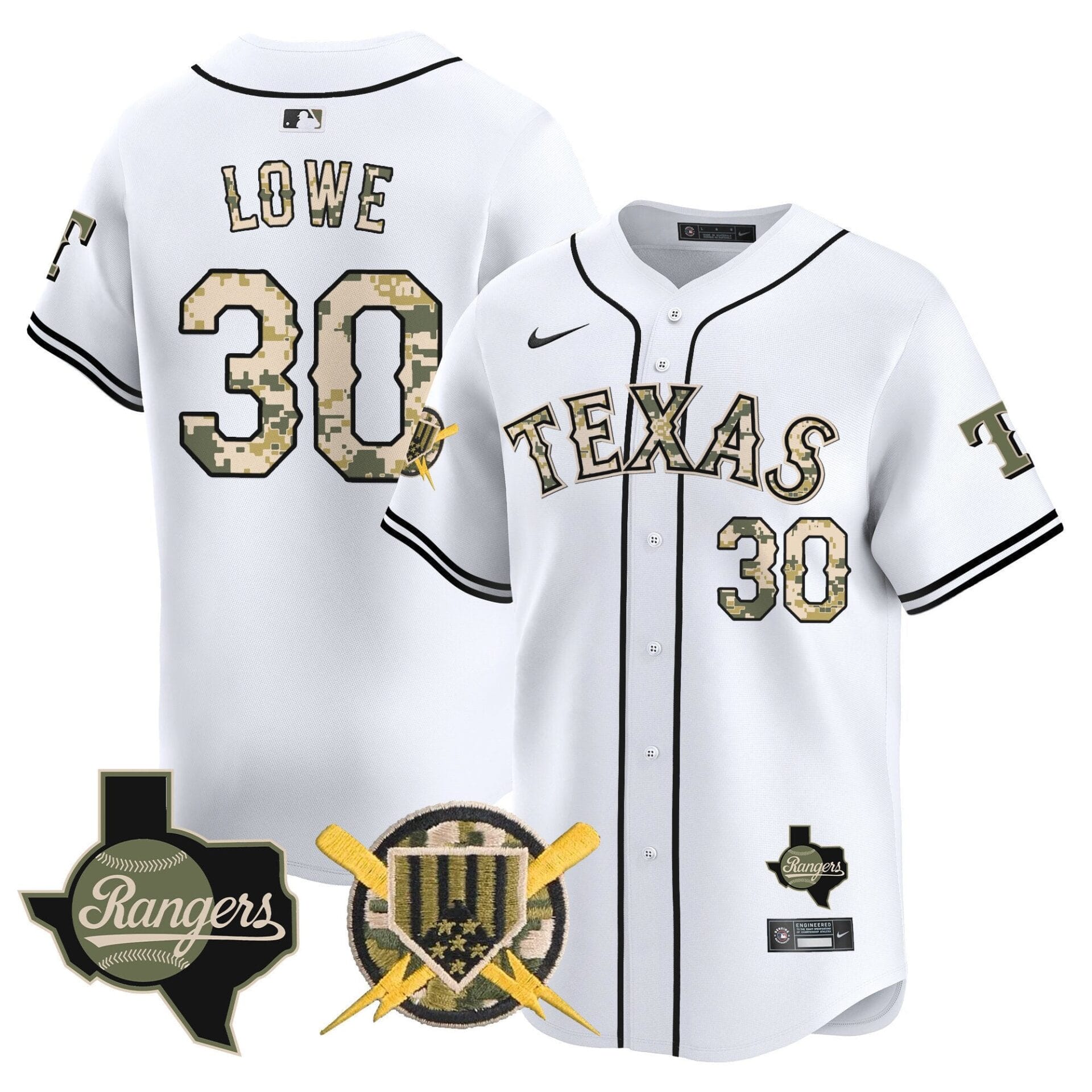 Texas Rangers Armed Forces Day Vapor Premier Limited Jersey - All Stitched - Image 12