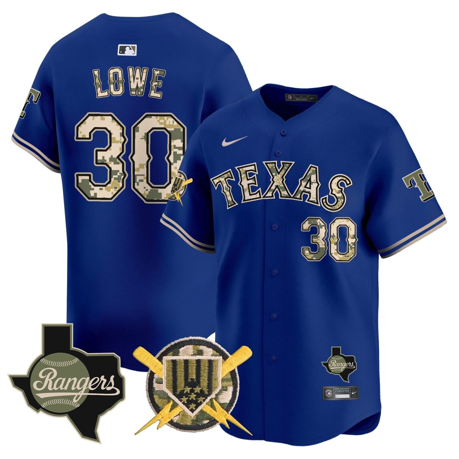Texas Rangers Armed Forces Day Vapor Premier Limited Jersey - All Stitched - Image 21
