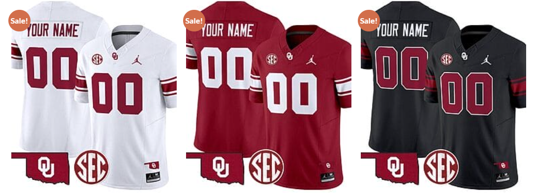 Custom Oklahoma Sooners Jersey