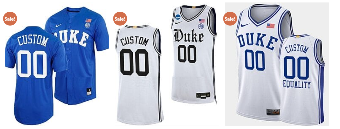 Custom Duke Blue Devils Jersey
