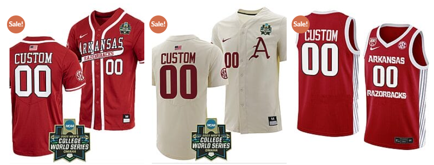 Custom Arkansas Razorbacks Jersey
