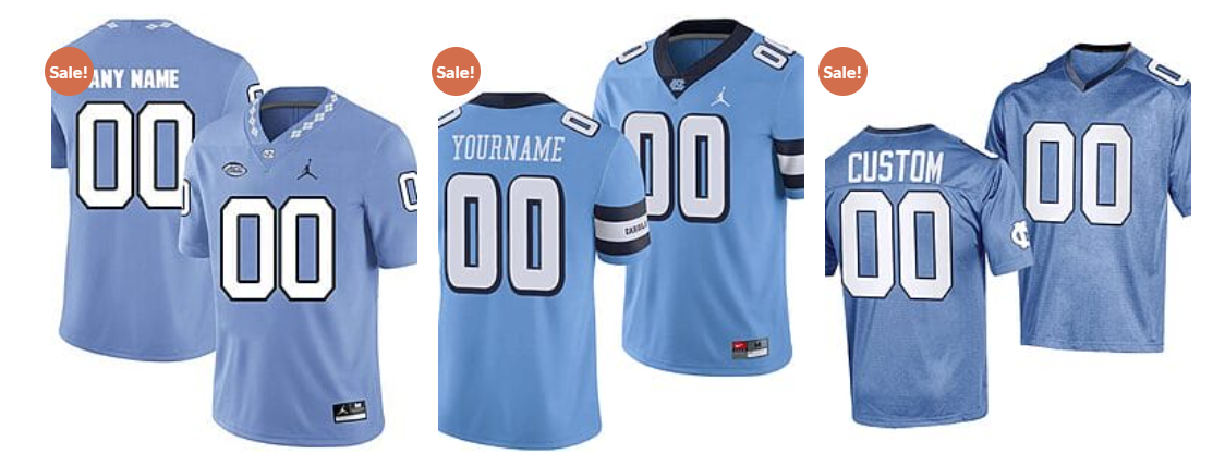 Custom North Carolina Tar Heels Jersey