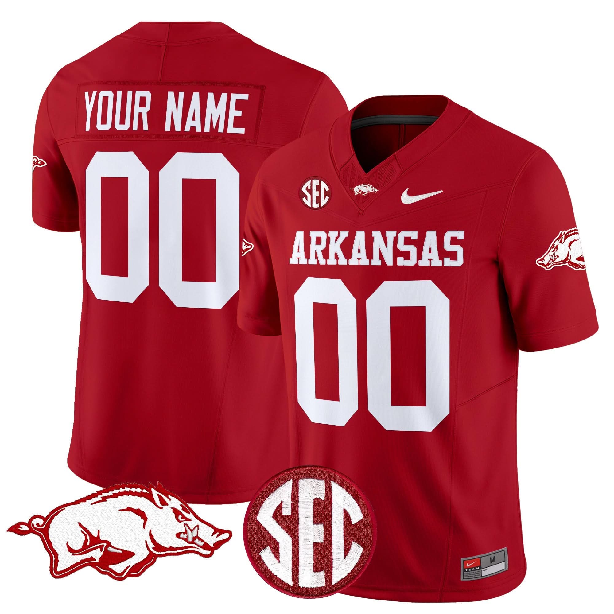 Custom Arkansas Razorbacks Jersey Name, Number Vapor Limited All Stitched - Image 3