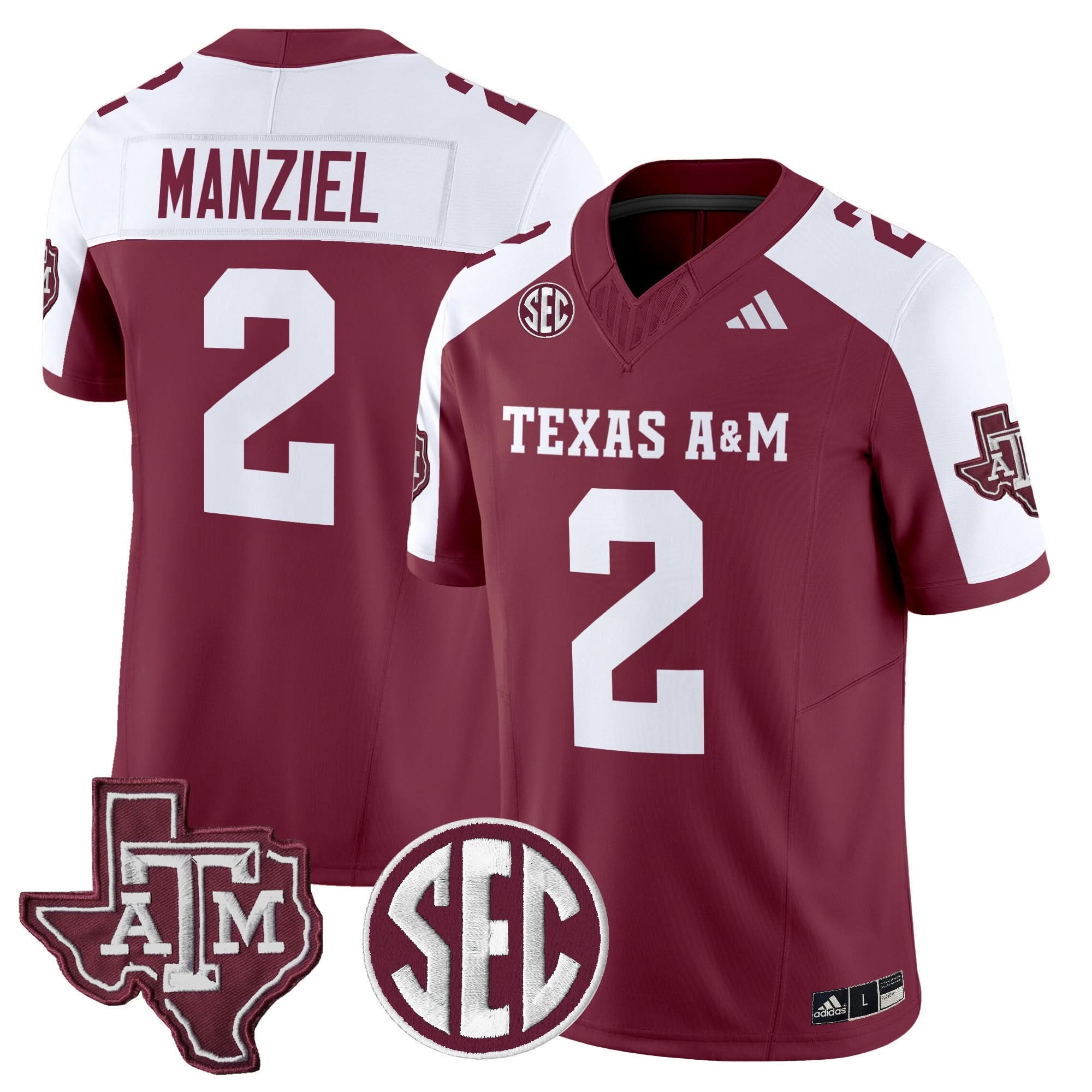 Texas A&M Aggies 2025 Vapor Limited Jersey - All Stitched - Image 31